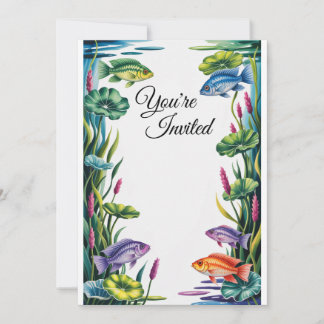 Invitación Cichlid Fish Invitation Wedding Party Invita
