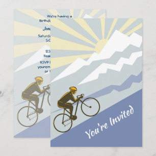 Invitación Ciclismo Ciclismo en bicicleta de montaña Cumpleañ