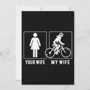 INVITACIÓN CICLISMO DIVERTIDO - TU ESPOSA - MI ESPOSA CICLIST