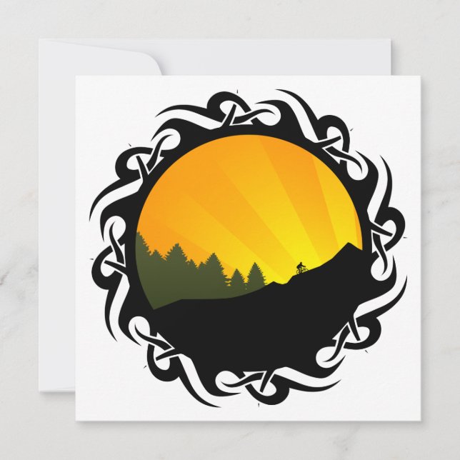 Invitación ciclismo : tribal mountain rayz (Anverso)