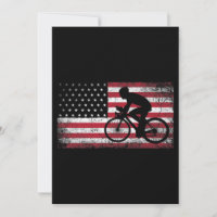 Ciclista en bicicleta Bandera Americana 4 de julio