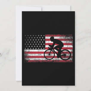 Invitación Ciclista en bicicleta Bandera Americana 4 de Julio