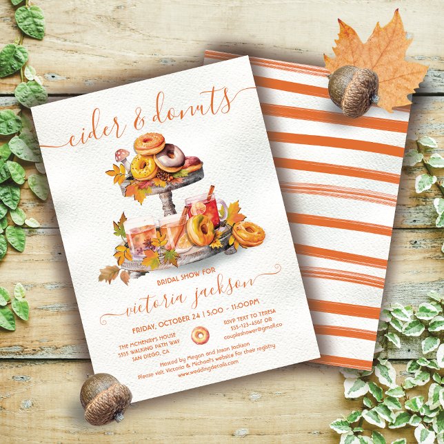 Invitación Cider y donuts ducha de novias en la bandeja inter (Subido por el creador)