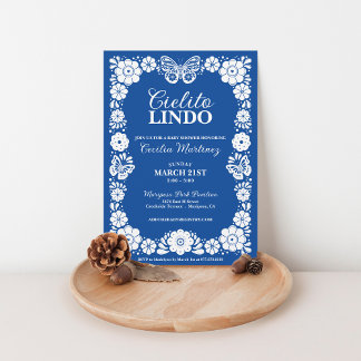 Invitación Cielito azul Lindo mexicano Baby Shower Boy