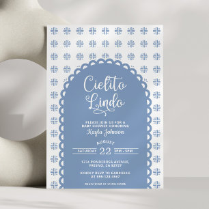 Invitación Cielito Lindo Arco Azul Talavera Baby Shower