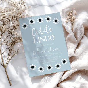Invitación Cielito Lindo Azul Niño Mexicano Fiesta de Baby Sh