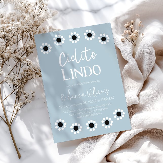 Invitación Cielito Lindo Azul Niño Mexicano Fiesta de Baby Sh (Subido por el creador)