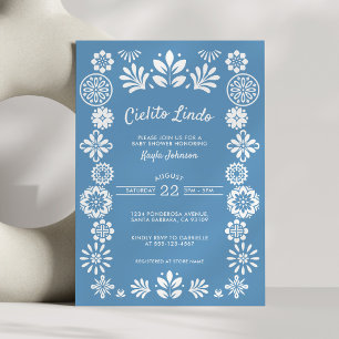 Invitación Cielito Lindo Azul Polvoriento Niño Mexicano