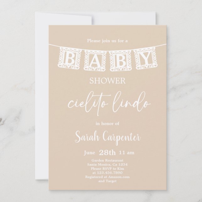 Invitación Cielito Lindo Baby Shower (Anverso)