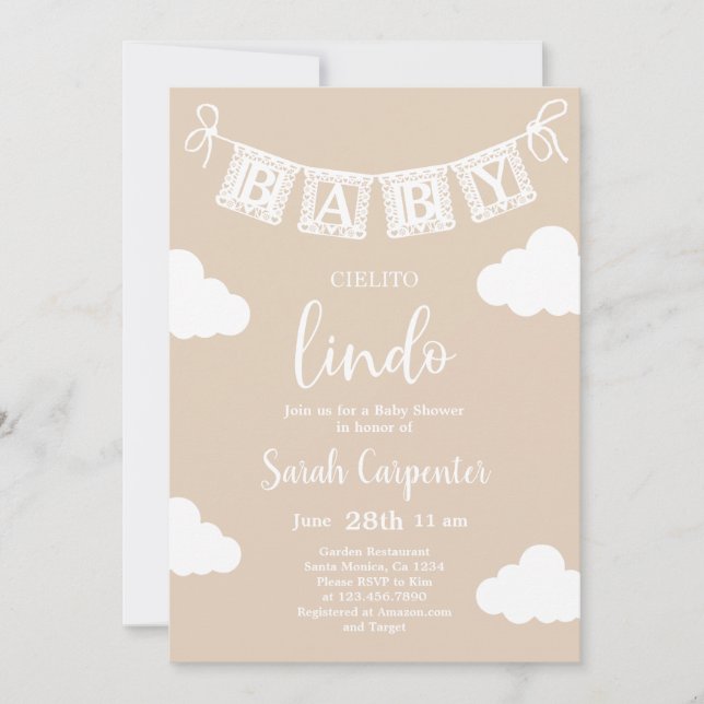 Invitación Cielito Lindo Baby Shower (Anverso)
