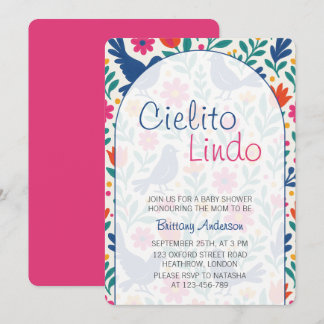 Invitación Cielito Lindo Baby Shower mexicano