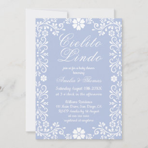 Invitación Cielito Lindo Baby Shower Mexicano de Bebé Niño en