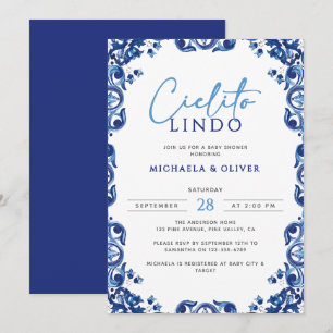 Invitación Cielito Lindo Baldosa Mexicana Talavera Fiesta de 