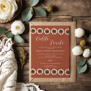 Invitación Cielito Lindo Barro Boho mexicano Baby Shower