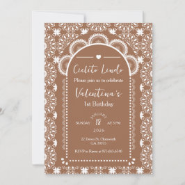 Invitación Cielito Lindo Beige Primer cumpleaños