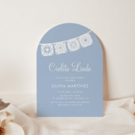 Invitación Cielito Lindo Blue Arch Papel Picado Baby Shower