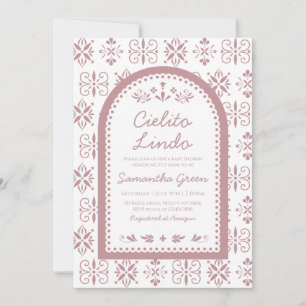 Invitación Cielito Lindo Chica Baby Shower