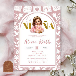 Invitación Cielito Lindo Es Nina Baby Shower Español