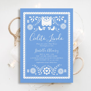 Invitación Cielito Lindo Fiesta de Papel Picado para el Bebé