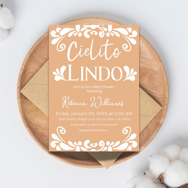 Invitación Cielito Lindo Fiesta Mexicana Baby Shower Neutral (Subido por el creador)