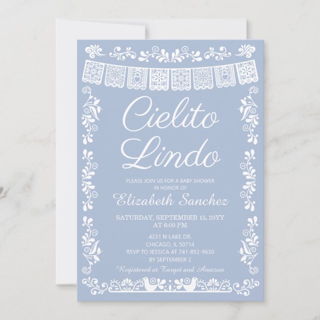 Invitación Cielito Lindo Mexican Fiesta Baby Shower (Anverso)