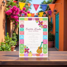 Invitación Cielito Lindo Mexican Papel Picado Folk Art Fiesta