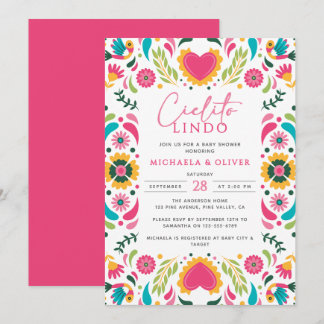 Invitación Cielito Lindo Mexicano Talavera Tile Baby Shower