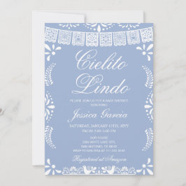 Invitación Cielito Lindo Papel Picado Baby Shower