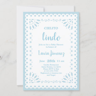 Invitación Cielito Lindo Papel Picado niño Baby Shower