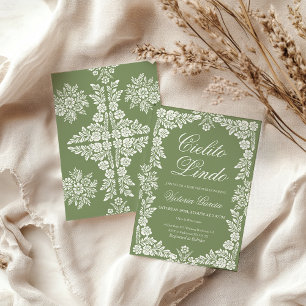 Invitación Cielito Lindo Sage verde Baby Shower