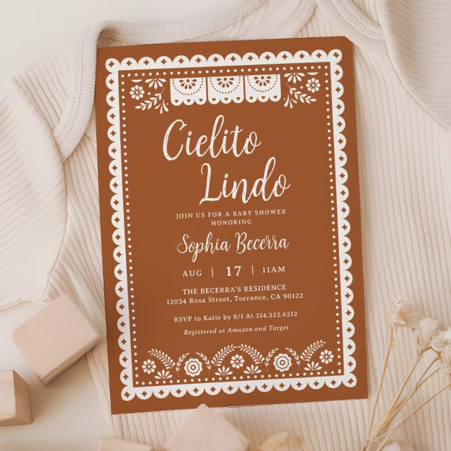 Invitación Cielito Lindo Talavera Baby Shower mexicano (Subido por el creador)