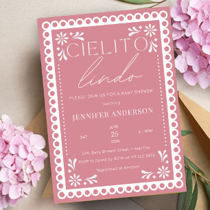 Invitación Cielito Lindo Talavera Baby Shower mexicano