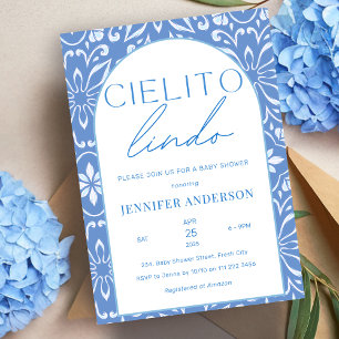 Invitación Cielito Lindo Talavera Baby Shower mexicano