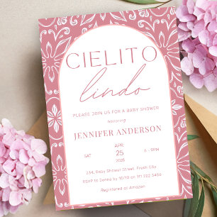 Invitación Cielito Lindo Talavera Baby Shower mexicano