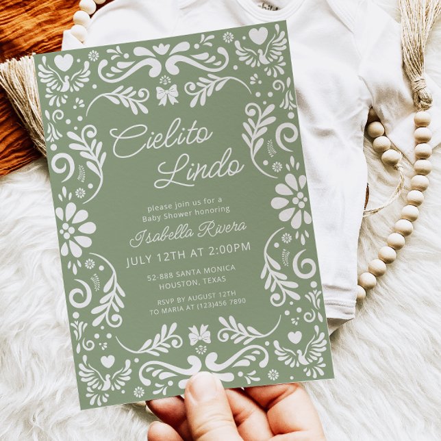Invitación Cielito Lindo Talavera Baby Shower mexicano (Subido por el creador)