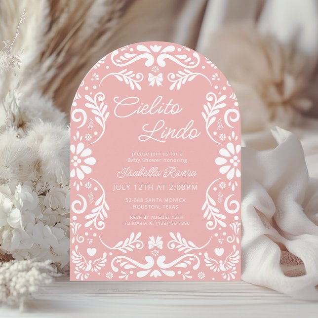 Invitación Cielito Lindo Talavera Chica mexicana Baby Shower (Subido por el creador)