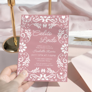 Invitación Cielito Lindo Talavera Chica mexicana Baby Shower