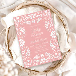 Invitación Cielito Lindo Talavera Mexican Girl Baby Shower 