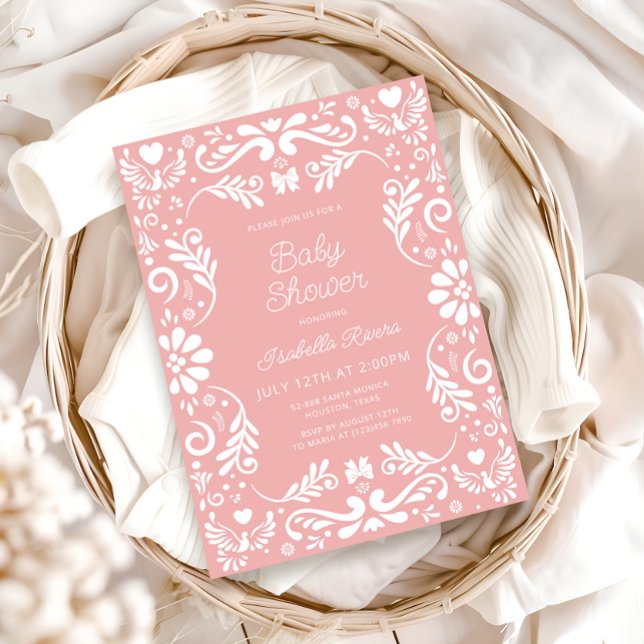 Invitación Cielito Lindo Talavera Mexican Girl Baby Shower  (Subido por el creador)