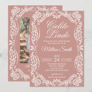 Invitación Cielito Lindo Talavera Mexican Pink Baby Shower