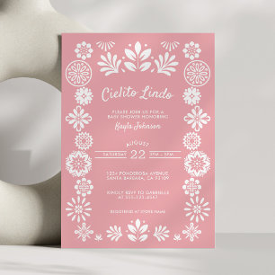 Invitación Cielito Lindo Terracota Rosa Niña Mexicana