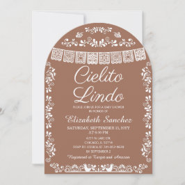 Invitación Cielito Lindo Terracotta Papel Picado Baby Shower