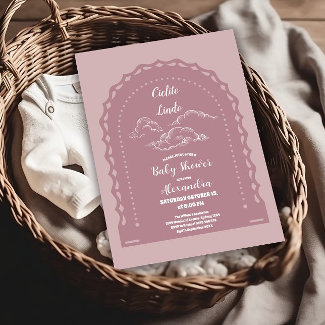 Invitación Cielito mexicano de color rosa (Subido por el creador)