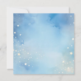 Invitación Cielo azul acuarela con estrellas