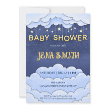 Cielo azul con estrellas colgantes invitadas a Bab