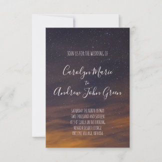 Invitación Cielo del desierto del Boho cielos celestial moder