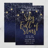 Cielo Lleno de Estrellas Noche Estrellada Dorado A
