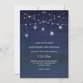 Invitación Cielo nocturno con un caprichoso Boda de las Estre