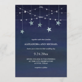 Invitación Cielo nocturno con un caprichoso Boda de las Estre
