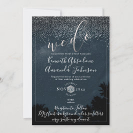 Invitación Cielo nocturno de PixDezines|Boda de puerta de sal